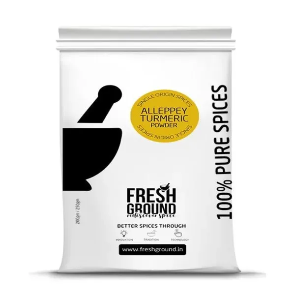 Fresh Ground Single Origin Alleppey Turmeric Powder