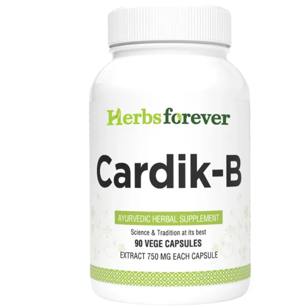 Herbsforever Cardik-B Ayurvedic Herbal Supplement 90 Vege Capsules 750 Mg Each.