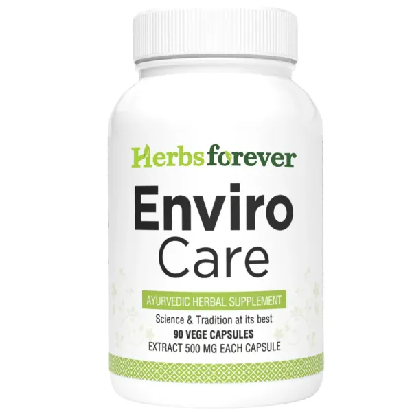 Herbsforever Enviro Care Capsules Ayurvedic Herbal Supplement Neutralizing The Unhealthy Effects While Travelling with high Immunity 90 Vege Capsules 500 Mg Each
