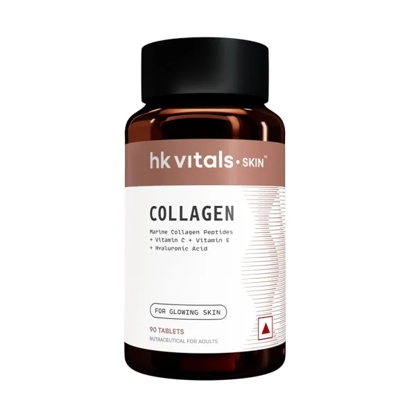 hk vitals Collagen Tablets (90 Tablets) | 3000mg | Marine Collagen Peptides | Vitamin C, E, Biotin with Hydrolyzed Peptides