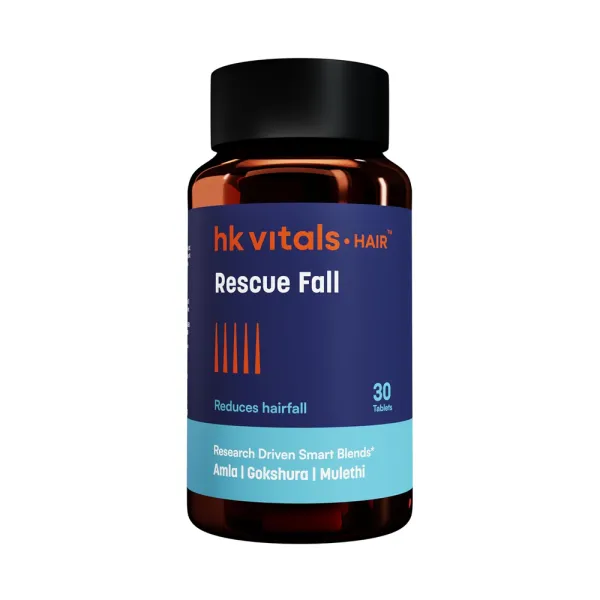hk vitals Hair Rescue Fall, 30 Tablets | Helps Reduce Hairfall & Supports Hair Growth