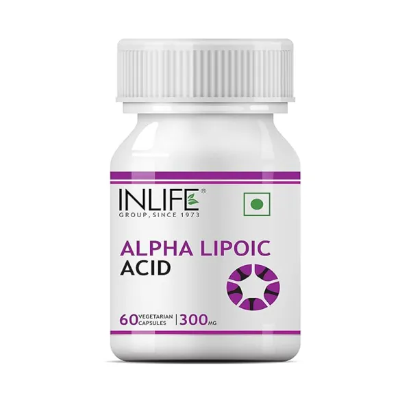 Inlife Alpha Lipoic Acid 300mg | Universal Antioxidant | ALA Supplement - 120 Vegetarian Capsules