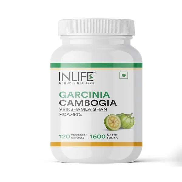 Inlife  Garcinia Cambogia Capsules | Fruit Extract with > 60% HCA | Ayurveidc Herbal Supplement for Men Women - 1200mg