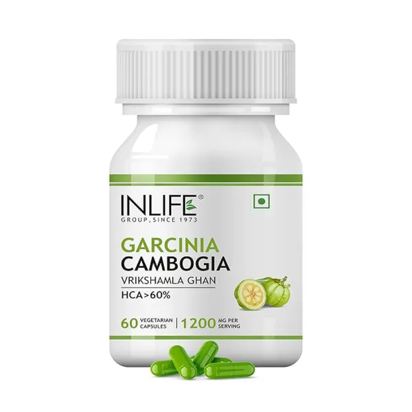 Inlife Garcinia Cambogia Capsules | Fruit Extract with > 60% HCA | Ayurveidc Herbal Supplement for Men Women - 1200mg