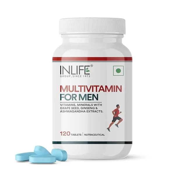 Inlife Multivitamin Tablets for Men | Enriched with Zinc, Vitamin C, Vitamin D3, and Essential Minerals