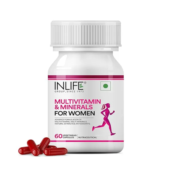Inlife Multivitamin for Women with Biotin, Vitamin D, Calcium, & Minerals| 60 Veg Capsules (Women)