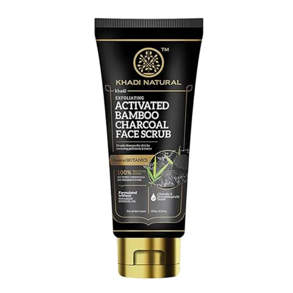 Khadi Natural Activated Bamboo Charcoal Face Scrub