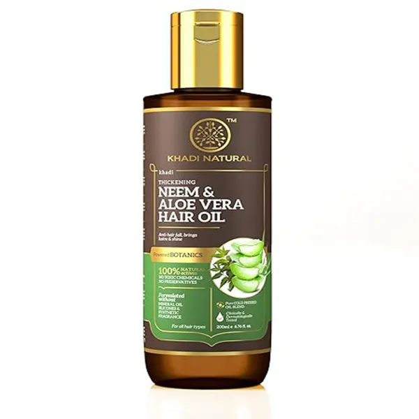 Khadi Natural Neem & Aloe Vera with Wheat Germ Hair Oil