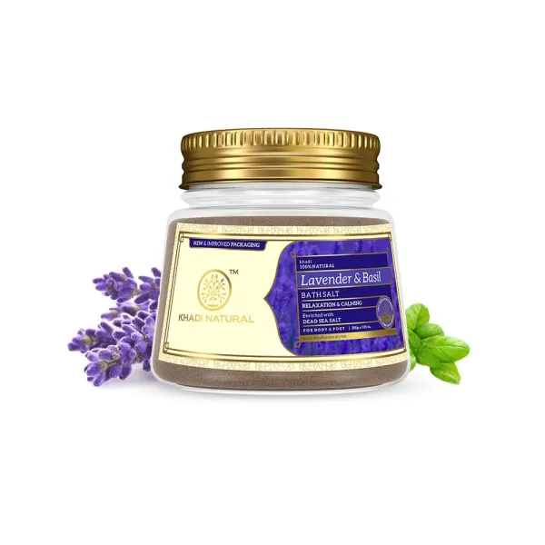 Khadi Naturals Ayurvedic Lavender & Basil Bath Salt