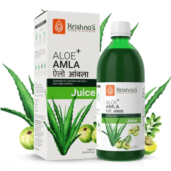 Krishna's Herbal & Ayurveda Aloe-Amla Mix Juice