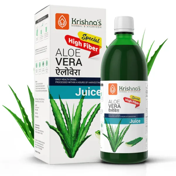 Krishna's Herbal & Ayurveda Premium Aloe Vera High Fiber Juice