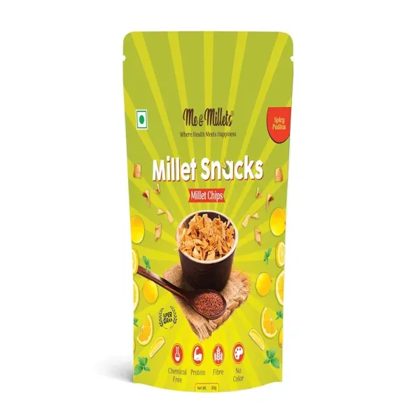 Me & Millet Snacks Chips Spicy Pudina