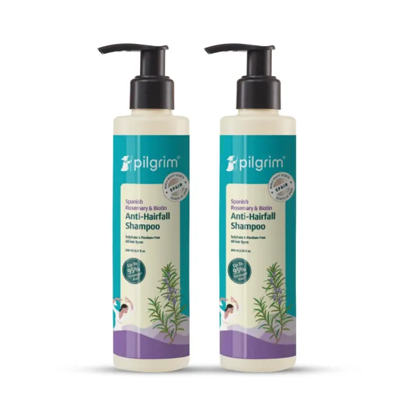 Pilgrim Spanish Rosemary & Biotin Anti Hairfall Shampoo - Pack of 2
