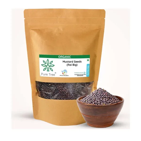 Pure Tree Certified Organic Mustard Seeds Big
