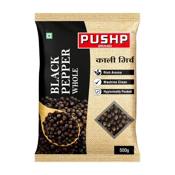 Pushp Brand Whole Black Pepper