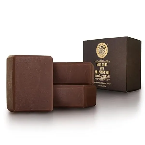 SHESHA NATURALS Ayurveda Mud With Nalpamaradi Skin Brightening Soap Bar