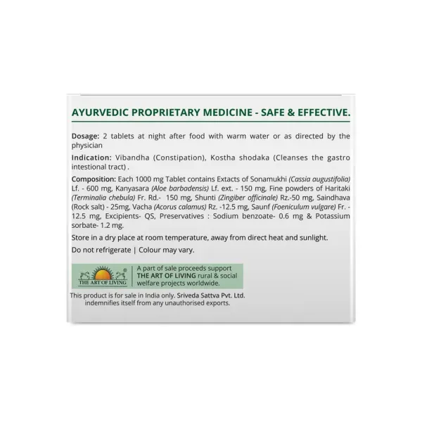 Sri Sri Tattva Evacsure Laxative Tablets