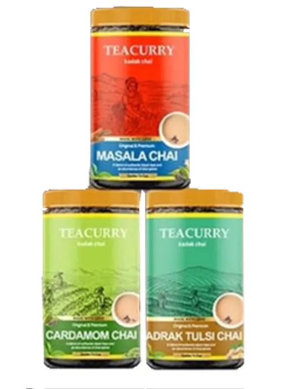 Teacurry Tea Gift Box (Mighty Ganesha) - Cardamom Chai, Masala Chai, Adrak Tulsi Chai