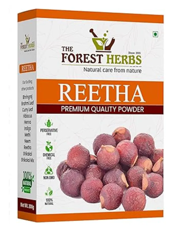 The Forest Herbs Natural Care From Nature Double Filtered Aritha/Reetha Powder for Hair Mask 200Gms