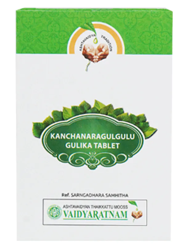 Vaidyaratnam Kanchanara Gulgulu Gulika Tablet