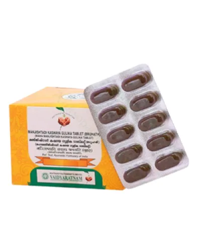 Vaidyaratnam Manjishtadi Kashaya Gulika Tablet (Bruhat