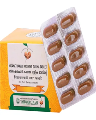 Vaidyaratnam Nisakathakadi Kashaya Gulika Tablet